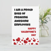 Carte Jour des Valentines des employés amusants (Debout devant)