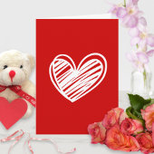 Carte Jour des Valentines du Coeur Rouge