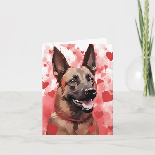 Carte Jour des Valentines du Malinois (Devant)