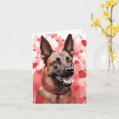 Carte Jour des Valentines du Malinois (Fleur jaune)