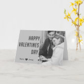 Carte Jour des Valentines en Niveaux de gris simples (Fleur jaune)