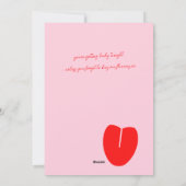 Carte Jour des Valentines Rouge Rose (Dos)