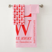 Carte Jour des Valentines Rouge Rose (En situation)