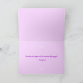 Carte Jour des Valentines violettes (Intérieur)