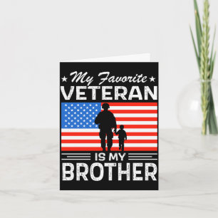 Carte Jour des vétérans militaire favori vétéran est frè