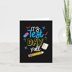Carte Jour d'essai Yall Funny School Test Motivation de
