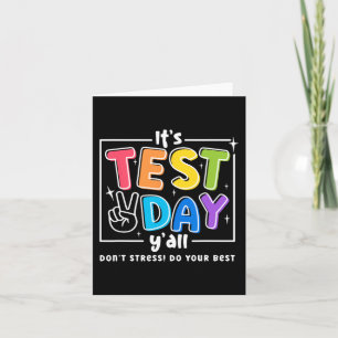 Carte Jour d'essai Yall Funny School Test Motivation de