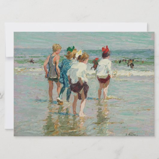 Carte Jour d'été à Brighton Beach (par E.H. Potthast) (Devant)