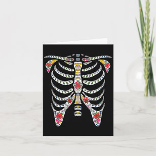 Carte Jour D'Halloween Des Fleurs De Squelette Mortes Dé