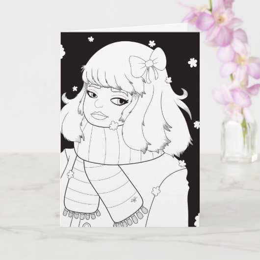Carte Jour d'hiver (Orchidée)