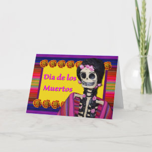 Carte Jour Dia de los Muertos de la Figurine morte
