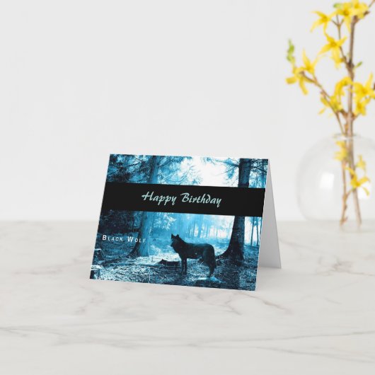 Carte Jour du Black Wolf (Fleur jaune)