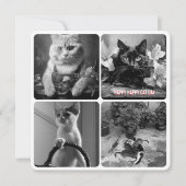 Carte jour du chat noir blanc (Devant)