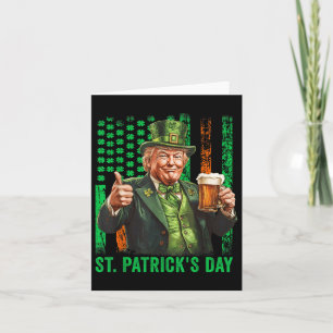 Carte Jour du drapeau américain Trump 2025, Saint-Patric
