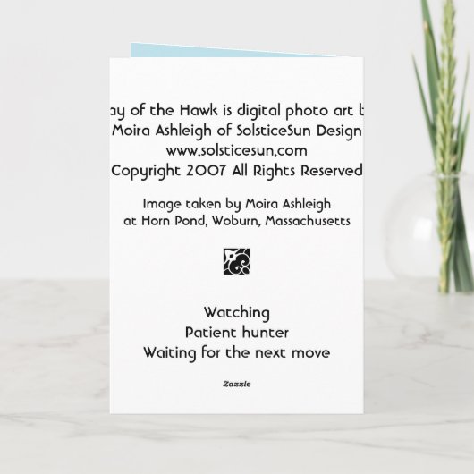 Carte Jour du faucon (Dos)