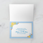 Carte JOUR DU JOUR 90e BLUE GINGHAM/FLOWERS (Intérieur)