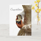 Carte jour du mariage (Fleur jaune)