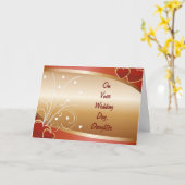 CARTE JOUR DU MARIAGE DE LA "FILLE" (Fleur jaune)