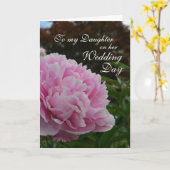 Carte Jour du mariage de la fille Peony (Fleur jaune)