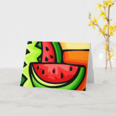 Carte Jour du melon d'eau 3 août (Fleur jaune)