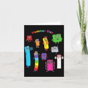 Carte jour du numéro de Numberblock drôle nombres heureu