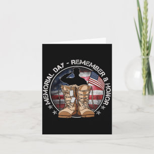 Carte Jour du Souvenir Drapeau États-Unis Rappeler Homma