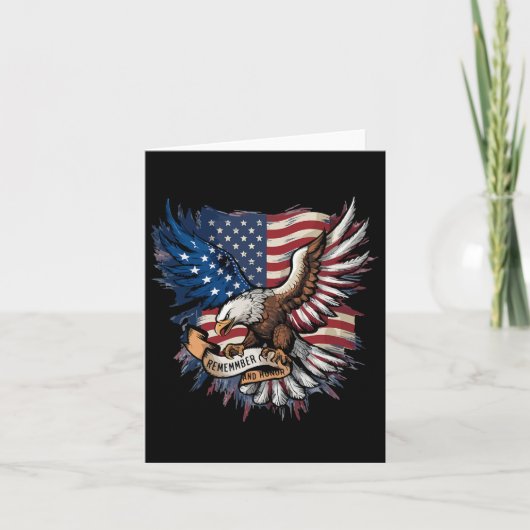 Carte Jour du Souvenir En mémoire de nos héros tombés au (Devant)