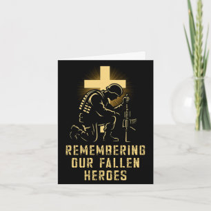 Carte Jour du souvenir en souvenir de nos héros tombés É