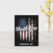 Carte Jour du Souvenir Merci Vétéran Américain Militaire (Fleur jaune)