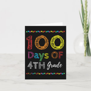 Carte Jour Enfants Don 100 Jours De 4E Année 100 Jours D