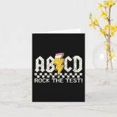 Carte Jour Enseignant Test Retro Abcd Rock Test Jour Sch (Fleur jaune)