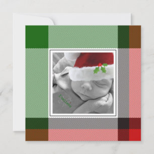 Carte Jour férié Noël Photo Keepsaké Père Noël Baby