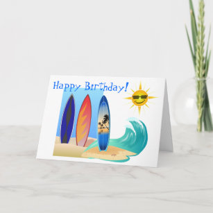 Cartes Planche Surf D Anniversaire Zazzle Be