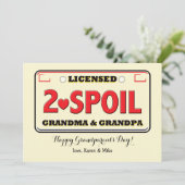 Carte Jour Grand-Parents Avec Autorisation (Debout devant)