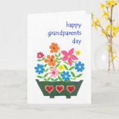 Carte Jour Grand-Parents - Flower Power (Fleur jaune)