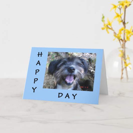 Carte Jour heureux (Fleur jaune)