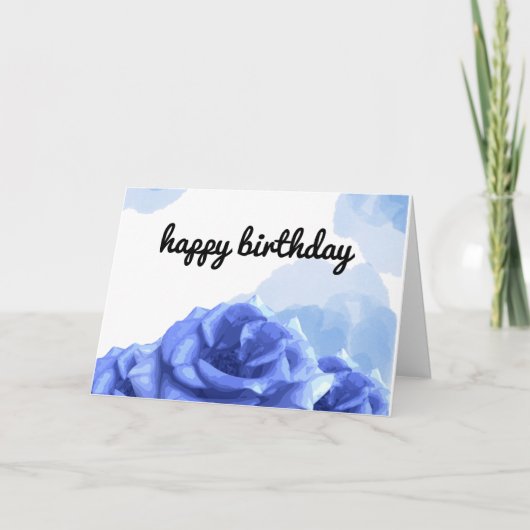 Carte Jour heureux bleu minimaliste (Devant)