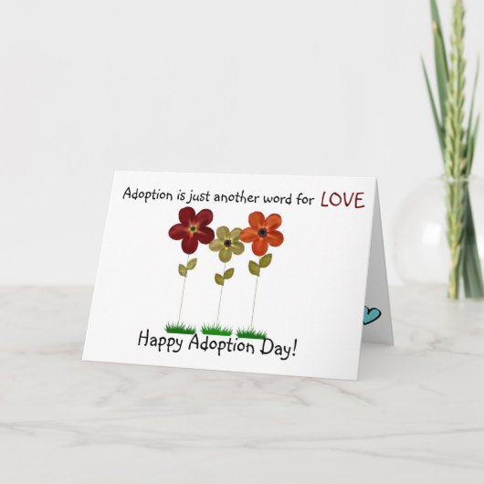 Carte jour heureux d'adoption (Devant)