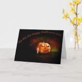 Carte Jour heureux de Halloween de citrouille effrayant (Fleur jaune)