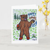 Carte Jour heureux de pattes (Fleur jaune)