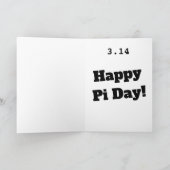 Carte Jour heureux de pi - 14 mars (Intérieur)