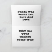 Carte Jour heureux du ` s de père de panda (Intérieur)