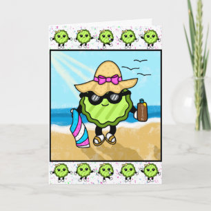 Carte Jour heureux ! Pickle de plage drôle