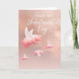 Carte Jour Incroyable des Cochons Volants