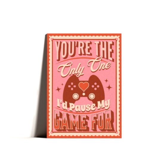 Carte Jour Joyeux Valentines Retro Gamer