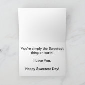 Carte Jour le plus doux et heureux Deux Coeurs (Intérieur)