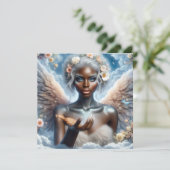 Carte Jour magique | Angle noir avec yeux bleus (Debout devant)