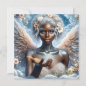 Carte Jour magique | Angle noir avec yeux bleus (Devant)