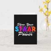 Carte Jour Montre ta puissance Staar Élève Enseignant (Fleur jaune)