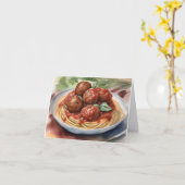 Carte Jour national des spaghetti D - 4 janvier - Aquare (Fleur jaune)